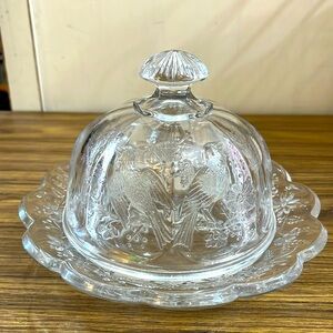 Vintage Northwood Carnival Glass Butter Dish